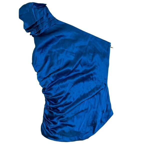 Vintage Cache Y2K One Shoulder Silk‎ Top Women’s Size Medium - Picture 3 of 11